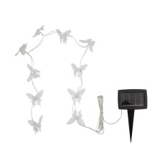 Rexant 602-269  Каскад Lamper Полет бабочки LED 2,5 м с выносной солнечной панелью и аккумулятором, холодное белое свечение