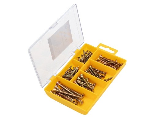 [Метизы. Саморезы, болты, гайки] Rexant KR-01-3101-11 Набор саморезов для ДСП 76 шт.