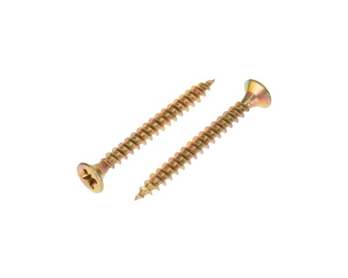 [Метизы. Саморезы, болты, гайки] Rexant KR-01-3311-028 Саморез универсальный KRANZ 4х35, желтый цинк, короб (200 шт./уп.)