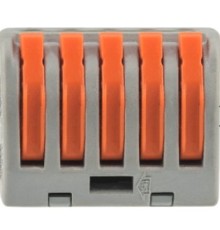 Rexant (07-5255-4) Универсальная клемма СМК 222-415, 5-проводная серая 0,08-2,5/4 мм? (40 шт./уп.)  