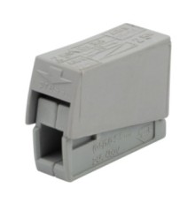 Rexant 07-2401 Строительно-монтажная клемма СМК 224-101 для светильника на 1 проводник (1,0-2,5)/(0,5-2,5) мм?, серая (100 шт./уп.)   