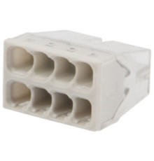 Rexant 07-3215 Экспресс-клемма   СМК 2273-208, 8-проводная 0.5-2.5 мм?, прозрачная (50 шт./уп.)