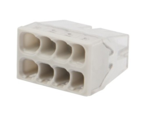 [ наконечники, разъемы, клеммы] Rexant 07-3215 Экспресс-клемма   СМК 2273-208, 8-проводная 0.5-2.5 мм?, прозрачная (50 шт./уп.)