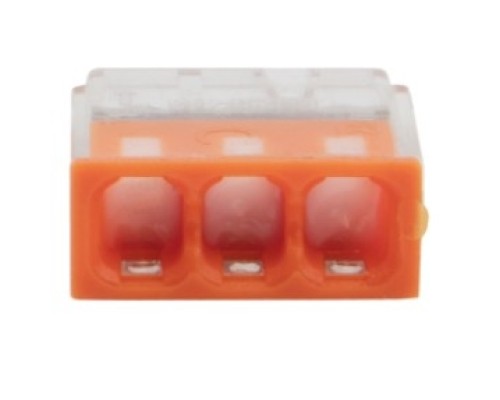 [ наконечники, разъемы, клеммы] Rexant 07-3217 Экспресс-клемма с пастой   СМК 2273-243, 3-проводная 0.5-2.5 мм?, прозрачная (100 шт./уп.)