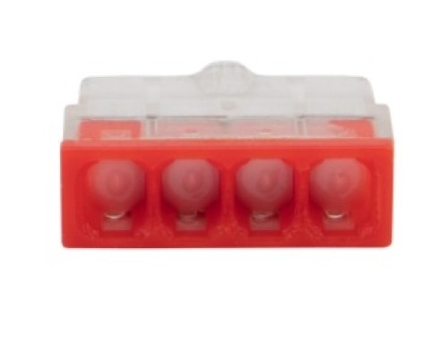 [ наконечники, разъемы, клеммы] Rexant 07-3218 Экспресс-клемма с пастой   СМК 2273-244, 4-проводная 0.5-2.5 мм?, прозрачная (уп. 100 шт)