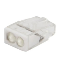 Rexant 07-3216-5 Экспресс-клемма с пастой   СМК 2273-242, 2-проводная 0.5-2.5 мм?, прозрачная, блистер (5 шт./уп.)