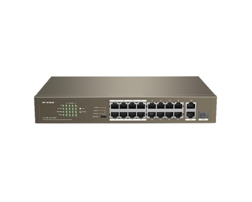 [Сетевое оборудование] IP-COM F1118P-16-150W Коммутатор PoE неуправляемый 18-Ports 10/100 Mbps Base-TX + 1-Port 1000 Base-X SFP / 16-Ports PoE (PoE бюджет 130W)