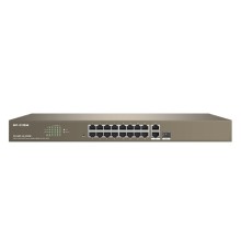 IP-COM F1218P-16-250W Коммутатор в стойку, PoE, 16RJ45*100mbit +2RJ45*1Gbit/1SFP, 250W PoE