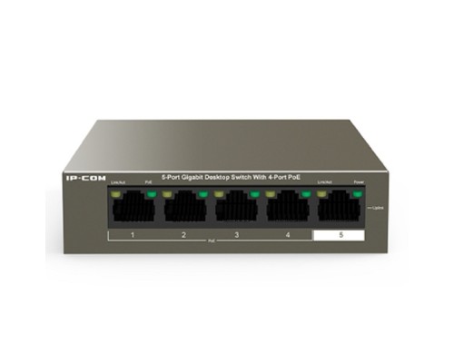 [Сетевое оборудование] IP-COM G1105P-4-63W Коммутатор PoE неуправляемый 5-Ports 10/100/1000 Base-T / 4-Ports PoE (PoE бюджет 58W)