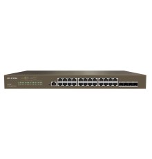 IP-COM G3328F Коммутатор управляемый в стойку, 24*1Gbit RJ45, 4*SFP 1Gbit,  console port