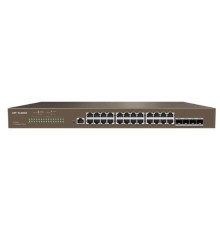 IP-COM G5328F Коммутатор управляемый 3 уровня L3, 28 портов, 24x1 Гбит/с, SFP+ 4x10 Гбит/с
