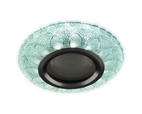 [Вентилятор] Светильник встраиваемый прозрачный круглый H064-1 MR16+3Вт LED Диаметр 9,5см LED + GU5.3
