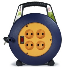 ЭРА Б0052926 Удлинитель силовой BPx-4-2x1-10m в закрытом корпусе без заземления с выключателем 4 розетки 10м ПВС 2x1мм2 10А 