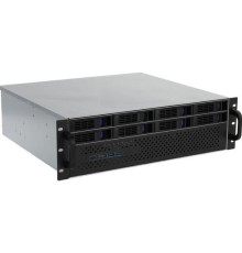 Procase ES308XS-SATA3-B-0 Корпус 3U Rack server case (8 SATA III/SAS 12Gbit hotswap HDD), черный, без блока питания, глубина 400мм, MB 12