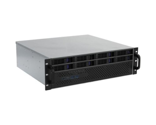[Корпус] Procase ES308XS-SATA3-B-0 Корпус 3U Rack server case (8 SATA III/SAS 12Gbit hotswap HDD), черный, без блока питания, глубина 400мм, MB 12