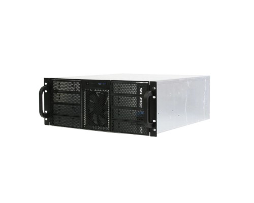 [Корпус] Procase RE411-D8H4-FC-55 Корпус 4U server case,8x5.25+5HDD,черный,без блока питания,глубина 550мм,MB CEB 12