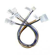 Procase CBL-1TO3-PWM Кабель разветвитель на 3 PWM вентилятора, 450 мм (3*4pin to fan + 1*Molex to PSU + 1*4pin to MB)