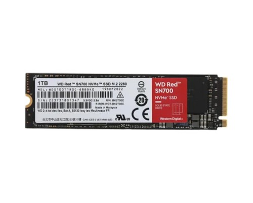 [накопитель] WD SSD Red SN700 NVMe WDS100T1R0C 1ТБ M2.2280 NVMe PCIe Gen3 8Gb/s