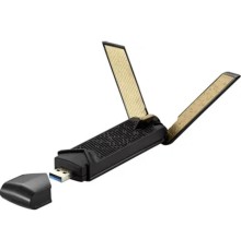 ASUS USB-AX56 Сетевой адаптер  Wi-Fi: 2.4 / 5 ГГц, Wi-Fi 802.11: b (Wi-Fi 1), a (Wi-Fi 2), g (Wi-Fi 3), n (Wi-Fi 4), ac (Wi-Fi 5), ax (Wi-Fi 6) черный (90IG06H0-MO0R10) (no cradle)
