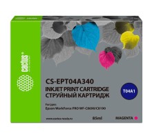 Картридж струйный Cactus CS-EPT04A340 T04A3 пурпурный (85мл) для Epson WorkForce Pro WF-C8190, WF-C8690
