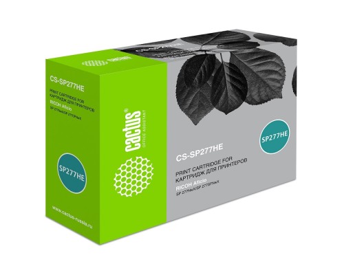 [расходные материалы] Картридж лазерный Cactus CS-SP277HE 408160 черный (2600стр.) для Ricoh Aficio SP 277NwX/SP 277SFNwX