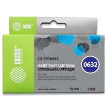 Картридж струйный Cactus CS-EPT0632 голубой (10мл) для Epson Stylus C67/C87/CX3700/CX4100/CX4700