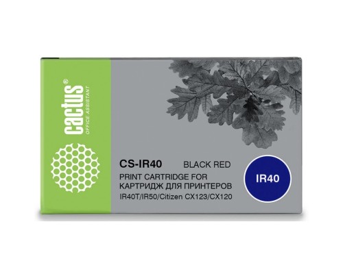 [Расходные материалы] Картридж матричный Cactus CS-IR40 черный/красный для Citizen IR40T/IR50 CX123/CX120