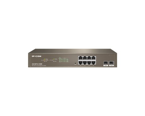 [Сетевое оборудование] IP-COM G3310P-8-150W L2 Коммутатор PoE управляемый 8-Ports 10/100/1000 Base-T + 2-Ports 1000 Base-X SFP  / 8-Ports PoE (PoE бюджет 130W)