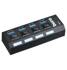 Buro BU-HUB4-U3.0-L Разветвитель USB 3.0 4порт. черный (389737)