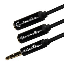 Telecom TAV204M-0.2M Кабель-адаптер  3.5ST(M)/2*3.5 ST(F), 0.2м, Telecom PRO <TAV204M-0.2M>