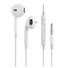 HOCO M1/ Наушники + микрофон/ Кнопка управления/ Регулятор громкости/ 1.2м/ 3.5 mm jack/ White