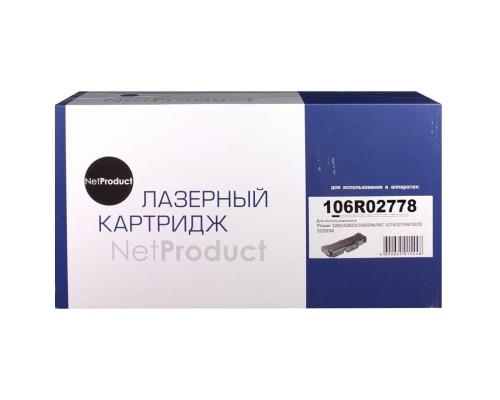 [Расходные материалы] NetProduct 106R02778 Картридж  для Xerox Phaser 3052/3260/WC 3215/3225, 3К (новая прошивка)