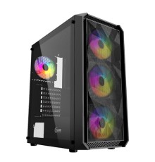 Powercase Mistral Edge, Tempered Glass, 4x 120mm 5-color fan, чёрный, ATX  (CMIEB-L4)
