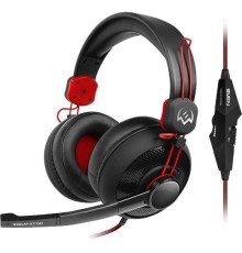Наушники с микрофоном Sven AP-G777MV черный/красный 1.2м мониторные оголовье (SV-014209)