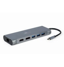 Cablexpert A-CM-COMBO8-01 Адаптер интерфейсов Cablexpert A-CM-COMBO8-01, USB-C 8-в-1 (Type-C, USB3.0, HDMI, DisplayPort, VGA)