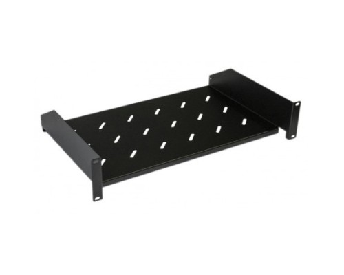 [Монтажное оборудование] Hyperline TAL3-2U-300-RAL9005 Полка угловая с перфорацией 19