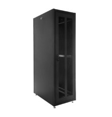 ЦМО Шкаф телекоммуникационный напольный ЭКОНОМ 48U (600 * 1000) дверь перфорированная 2 шт., цвет черный [ШТК-Э-48.6.10-44АА-9005]