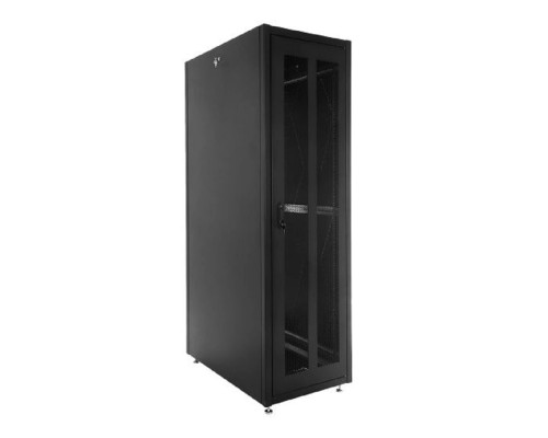 [Монтажное оборудование] ЦМО Шкаф телекоммуникационный напольный ЭКОНОМ 48U (600 * 1000) дверь перфорированная 2 шт., цвет черный [ШТК-Э-48.6.10-44АА-9005]