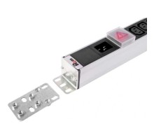 REM Верт блок розеток Rem-16, 1 фаза 16A, выкл, 36 C13, 6 C19, 1420 мм, вх C20 IEC 320(R-16-36C13-6C19-V-1420)