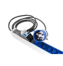 REM Верт блок розеток Rem-32, 1 фаза 32A, 2 авт, инд, 36 C13, 1420 мм, вх IEC 309, шнур 3 м [R-32-36C13-A-I-1420-3-2P]