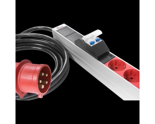 [Аксессуар] REM Верт блок розеток Rem-3x32, 3 фазы 32A, 6 авт, инд, 24 S, 1820 мм, IEC 309, шнур 3 м R-3x32-24S-A-I-1820-3-3P(N)