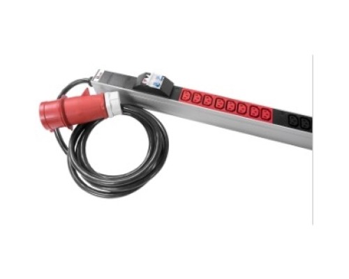 [Аксессуар] REM Верт блок розеток Rem-3x32, 3 фазы 32A, 6 авт, инд, 48 C13, 1820 мм, вх IEC 309, шнур 3 м