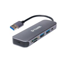 D-Link DUB-1325/A2A Концентратор с 2 портами USB 3.0, 1 портом USB Type-C, слотами для карт SD и microSD и разъемом USB 3.0