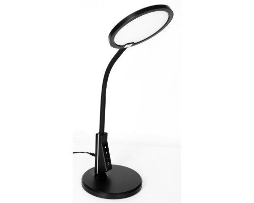 [Camelion Настольные светильники] Camelion KD-836  C02 черн.LED(Свет-к наст.7Вт,230В,450лм,сенс.рег.ярк и цвет.темп,USB-5В,1А )