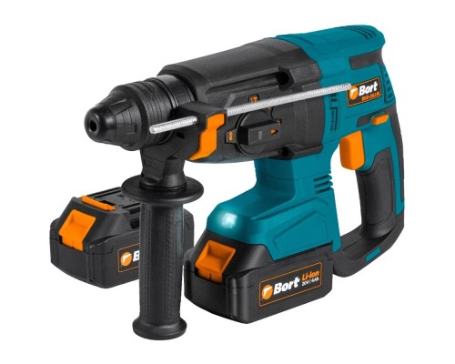 [Перфораторы] Bort Перфоратор аккумуляторный BHD-20LI-BL (2X4,0А.Ч) {Батарея 20 В; аккум. система Makita 18V LXT, Частота 5300 уд/мин; Вес изделия 3,4 кг; гарантия 2 г} [93412697]