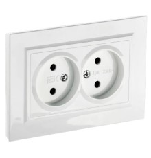 IEK BR-R20-10-K01-F BRITE Роз. 2-я без з/к/ш 10А в сб. РС12-2-БрБ бел. 