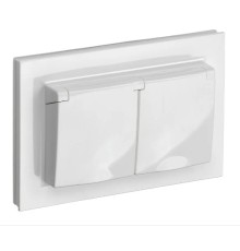 IEK BR-R24-16-K01-F BRITE Роз. 2-я с з/к/ш 16А в сб. РСш12-3-БрБ бел.  