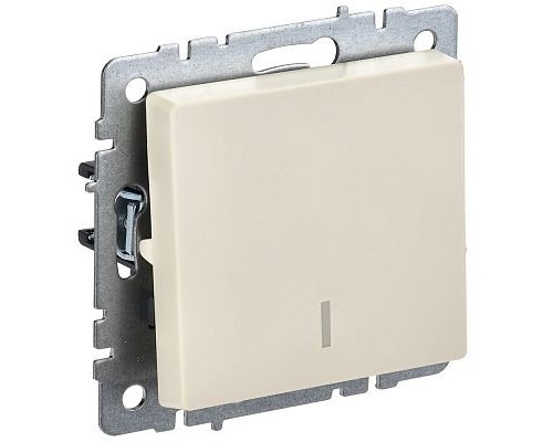 [IEK аксессуары] IEK BR-V10-1-10-K10 BRITE Выключ. 1-кл. с инд. 10А ВС10-1-1-БрКр беж. 