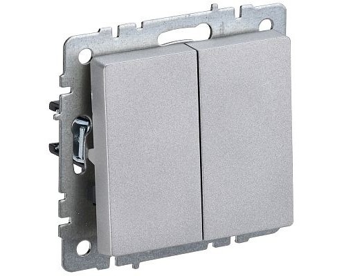 [IEK аксессуары] IEK BR-V20-0-10-K47 BRITE Выключ. 2-кл. 10А ВС10-2-0-БрА алюм. 
