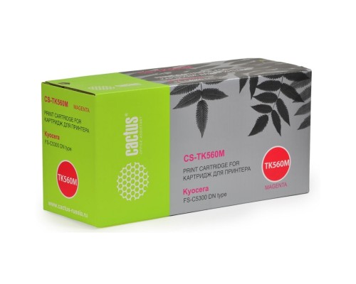 [расходные материалы] Картридж лазерный Cactus CS-TK560M пурпурный (10000стр.) для Kyocera FS-C5300DN